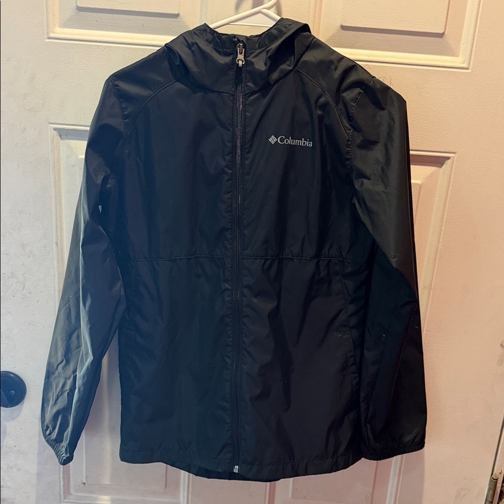 Columbia Black Hooded Wind Breaker Jacket